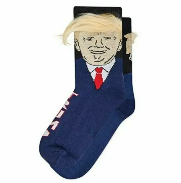 Socks Christmas President Donald Trump Novelty Sock Hair Gift For Him Dad Funny