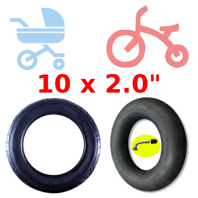 Pneu 10 pouces de haute qualité, chambre à air extérieure 10x2.0 (54-152)  pour Scooter électrique, vélo pour enfants, landau