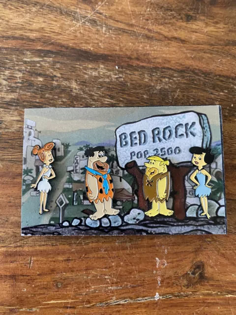 Vintage Enamel Pin Badge The Flintstones Set Of 4 Fred , Barney Etc New