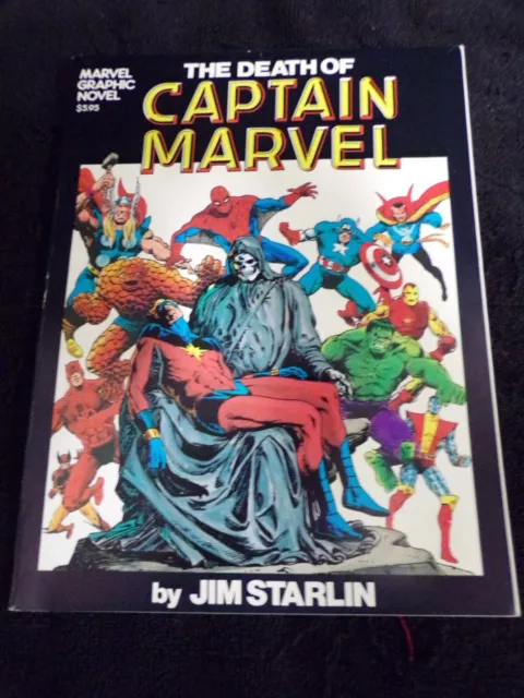 Death Of Captain Marvel Marvel Graphic Novel #4 Jim Starlin 1982 1St Print