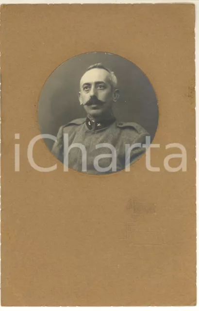 1910 ca MILANO Ritratto di un ufficiale in divisa *Foto G. B. GANZINI 17x26 cm