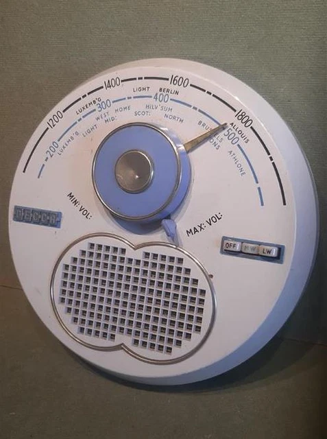 Round Radio RARE DECCA MODEL T.P.W.70 Round Wall Mounted Transistor Radio for ...