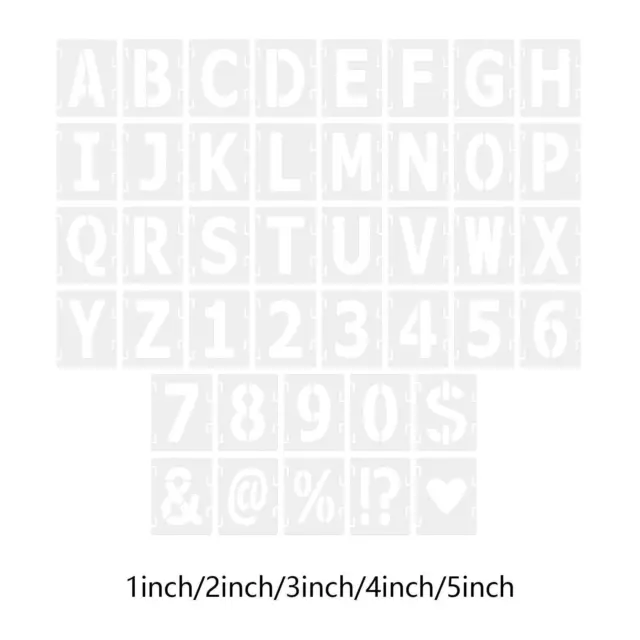 42Pcs Alphabet Letter Stencils Portable Alphabet Templates for Create Making Art