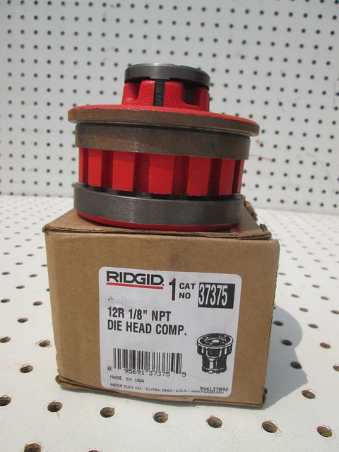 Ridgid  12R 1/8" NPT Die Head Complete  Cat. No. 37375 Compatible with Milwaukee
