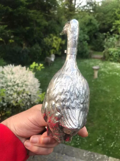 Vintage Pair Sterling Solid Silver Duckling male&female Birds Figurine statu￼e 3
