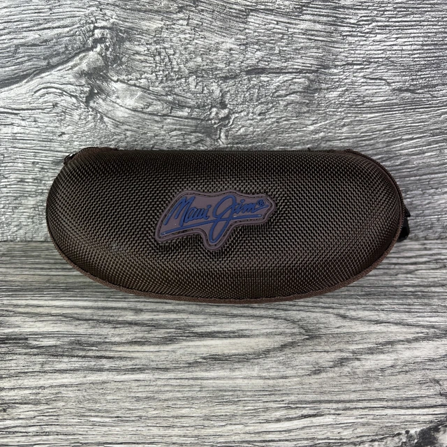 Maui Jim Brown Sunglasses Glasses Hard Case Zip Around Clamshell w/ Clip