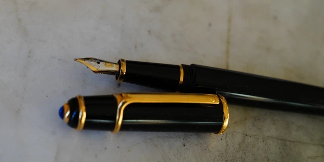 Stylo Bille Parker Duofold En Résine Rouge Violet Marbré - Plume Or 18 Carats - Occasion