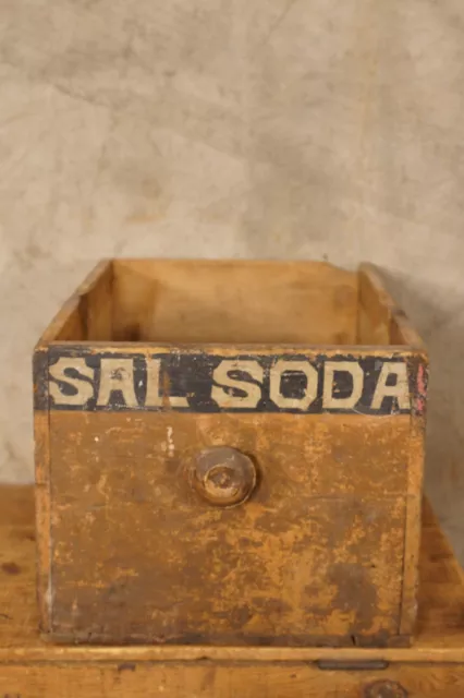 Antique Apothecary SAL Soda Wooden Drawer from Cabinet