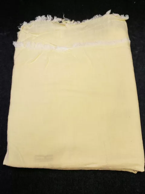 BEST Vintage Feedsack Flour Sack Quilt Fabric 40s Solid Yellow LOGO Farm Estate