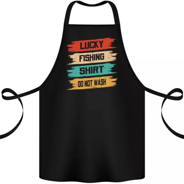 Lucky Fishing Shirt Fisherman Funny Cotton Apron 100% Organic