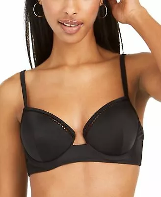 Bar III BLACK Underwire Bikini Swim Top, US X-Small