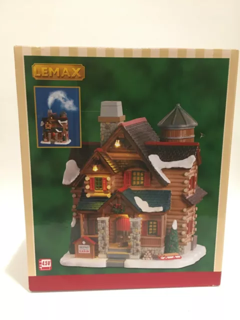 Lemax Vail Village Collection 2020 CHESTNUT CABIN #05641 with smoking chimmney