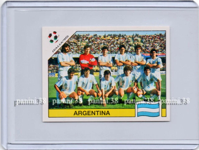 Autocollant Panini ARGENTINA TEAM - MARADONA - Coupe Du Monde Italia 90 - Occasion