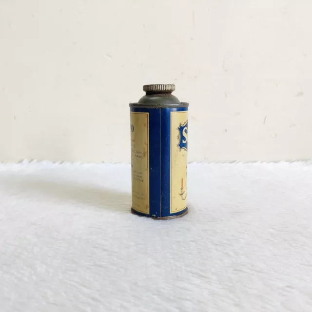 1940s Vintage Silvo Silver Polish Advertising Tin Can Bottle Decorative TB277 3