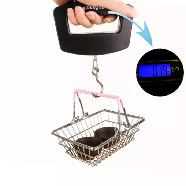 Portable Travel Digital Electronic Hanging Luggage Scale LCD Weight 110lb 50kg