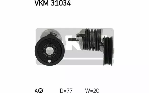 SKF Galet tendeur (courroie d'accessoire) pour AUDI A4 A6 VKM 31034