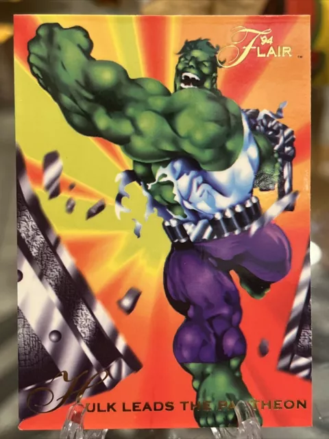 1994 Fleer Flair Marvel Annual Base Trading Card #95 Hulk Leads The Pantheon NM