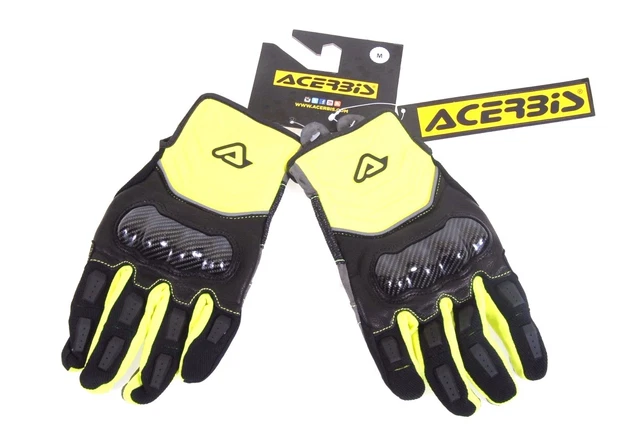 Acerbis Charbon G 3.0 Gants Jaune/Noir Taille M Gants Motocrosshandschuhe
