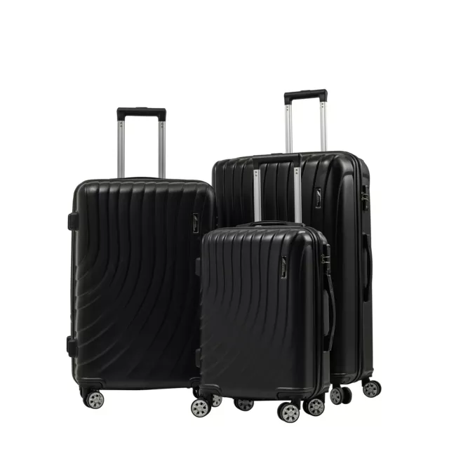 3 Piece Luggage Set with TSA Lock 8 Spinner Wheel Hardshell Lightweight Suitcase
