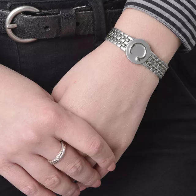 Bioflow Elite Silver Magnetic Wristband Bracelet Unisex Ladies Mens Magnotherapy 2
