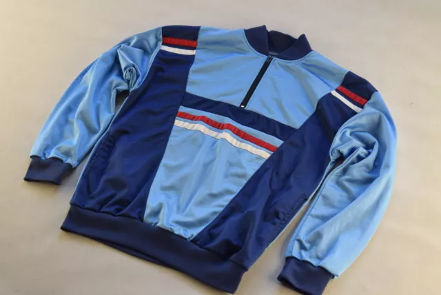 Trainings Jacke Sport Vintage 90er 90s Oberteil Shiny Glanz Track Top Jacket 176