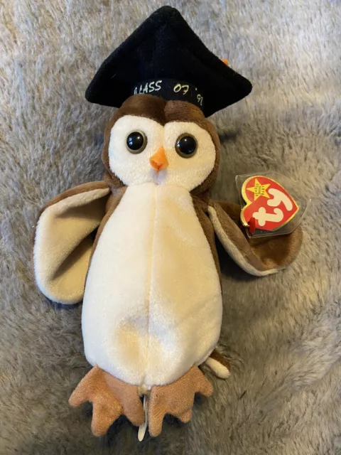 Ty Beanie Babies Wise The Owl 1998 - EXCELLENT CONDITION