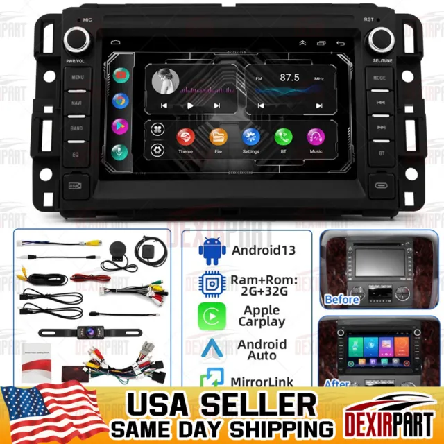 For GMC Yukon Chevy Silverado Sierra Android 13 Car Stereo Radio GPS NAVI Player