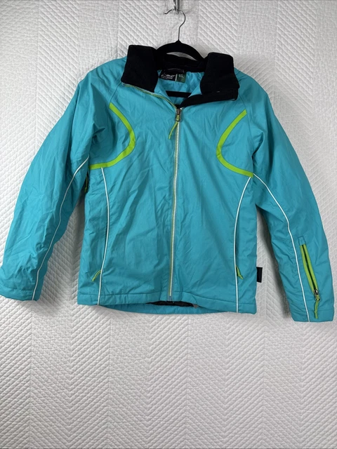 CRANE SNOW EXTREME Ski Jacket Girls Size 12 Blue Green Pockets