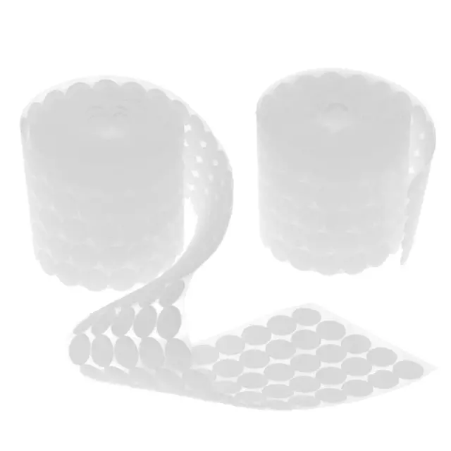 1000 pares de ganchos de cinta adhesiva de doble cara bucles discos blancos 20 mm
