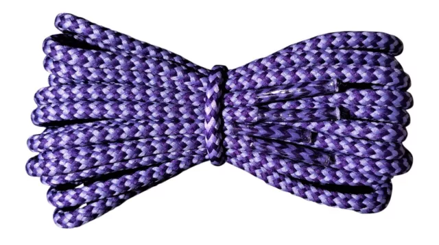 Purple and Lilac Boot Laces - 4 mm round - for walking and hiking boots