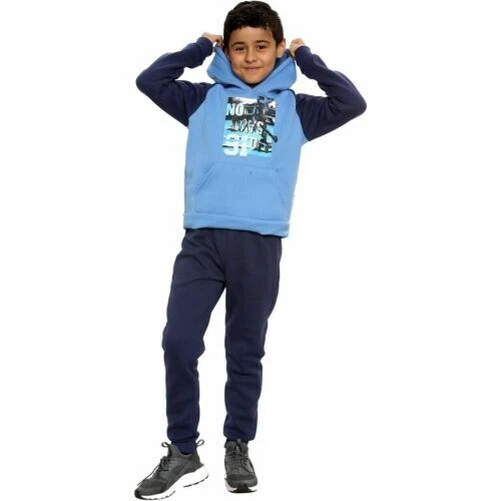 Bambini Ragazzi No Giorni Spento Tuta Cappuccio Pile Felpa Pantaloni 2 Pezzi
