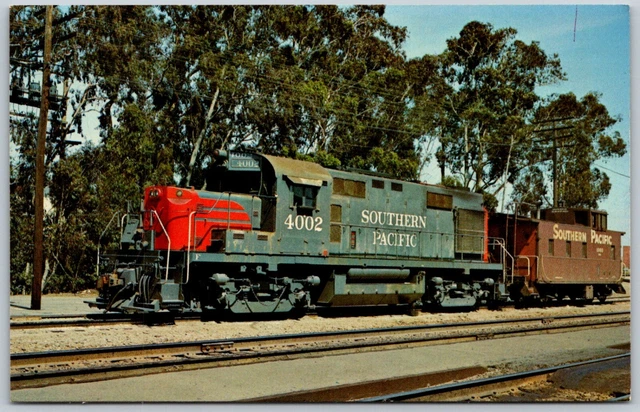 Postcard CA Millbrae California Southern Pacific SP Railroad RS-32 Caboose CA12