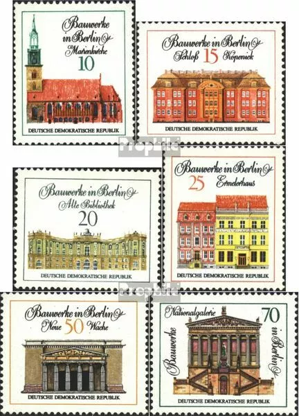 DDR 1661-1666 (kompl.Ausg.) FDC 1971 Bedeutende Bauwerke (IV)