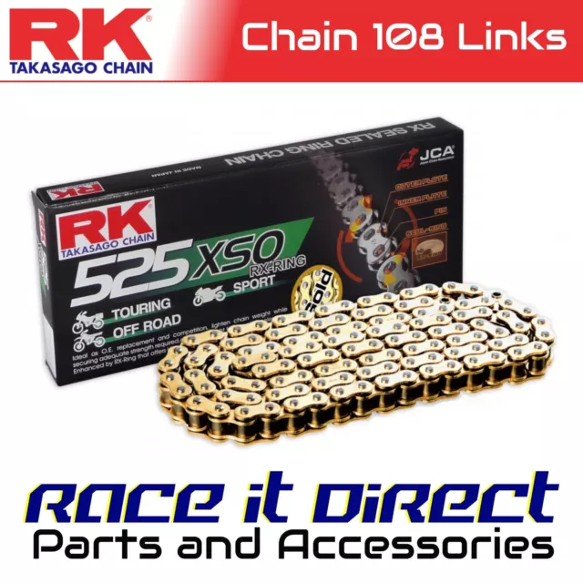 RK Chain for TRIUMPH BONNEVILLE 1200 BOBBER BLACK 2018-2021 HD XSO RX-Ring Gold