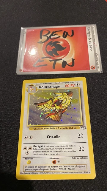 Pokemon Card Rocarnage Holo 8/64 French Jungle Wizard Vf Fr Holographic