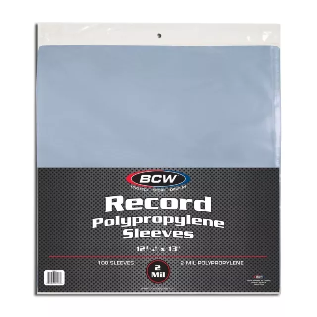 (50 Pieces) BCW 33RPM Vinyl Record Outer Sleeves Poly Covers (out of packaging)