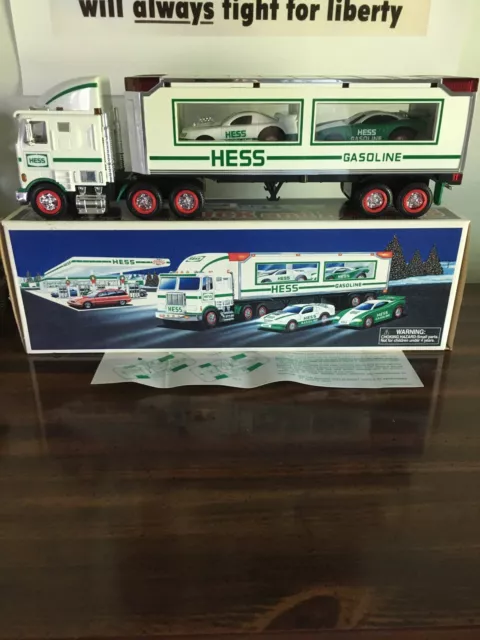 1997 Hess Toy Truck And Racers 1997- Original Box Included