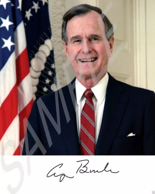 Photo George H. W. Bush - Autographe Signed 10 x 15 cm GHWB