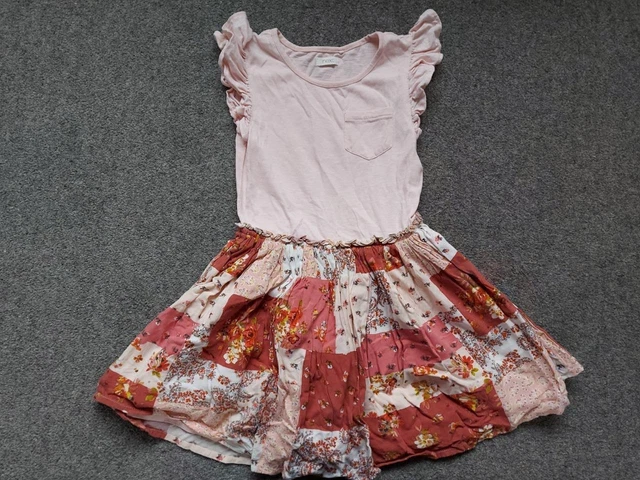 Ragazze, Design Patchwork, Abito Estivo A Maniche Corte, 6 Anni, Prossimo