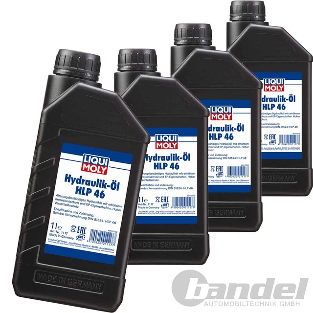 4x1L OLIO IDRAULICO LIQUI MOLY 1117 HLP 46 MACCHINE MINERALI POMPE IMPIANTI