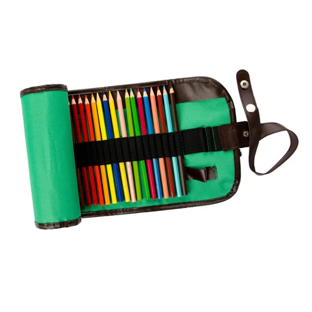 Estuche enrollable para lápices de colores estuche envolvente soporte lona bolsa de almacenamiento