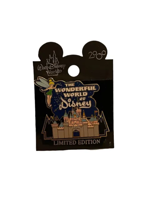 WDW Wonderful World Of Disney 2000 Sleeping Beauty Castle Tinker Bell LTD ED Pin