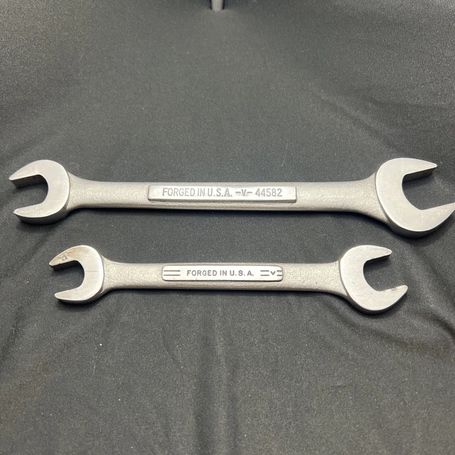 2 Vintage Craftsman V Series  1/2”x9/16”-5/8”x3/4”, Open End Wrench | USA