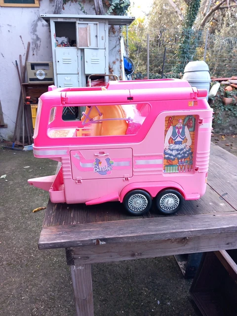 Barbie Van Et Horse Trailer Mattel Réf 11839 - 100% Complet - Fabriqué En Italie (1993)
