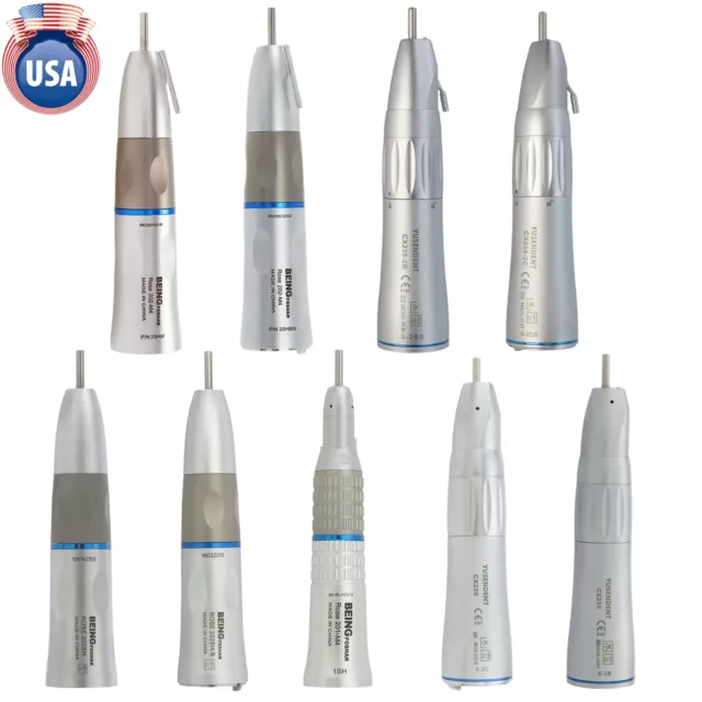 COXO BEING Dental Low Speed Straight Handpiece 1:1 Fiber Optic Surgical NoseCone
