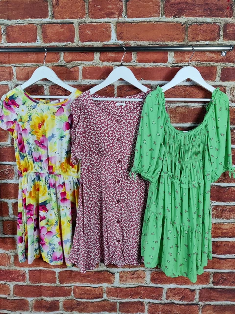 Girls Bundle Age 7-8 Years Next Gap Summer Dress Floral Bright Button Up 128Cm
