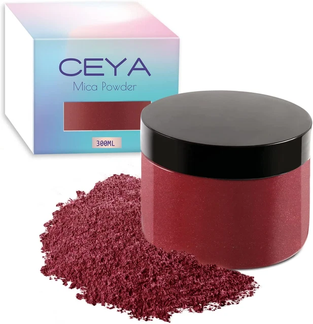 Mica Powder 5.3Oz 150G Wine Red Effect Colorant Pigment Epoxy Resin Tumblers