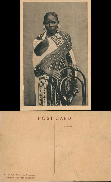 Daressalam Nbondey Girl, Dar-es-Salaam.Tansania Deutsch-Ostafrika Kolonie 1922