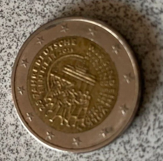2 Euro Münze Wir Sind Ein Volk Wert 2 EURO MÜNZE Wir sind ein Volk 25 Jahre deutsche Einheit Deutschland D