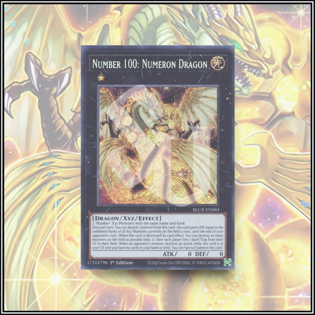 YuGiOh NUMBER 100: NUMERON DRAGON | BLCR ▪️ SECRET RARE ▪️ 1ST EDITION 💎
